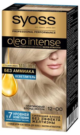 Краска для волос Syoss Oleo Intense Платиновый блонд тон 12-00