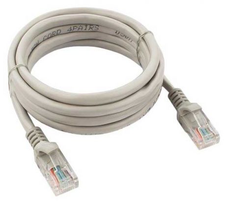 Патч-корд Gembird PP12-2M, UTP Cat5E, 2 м, серый