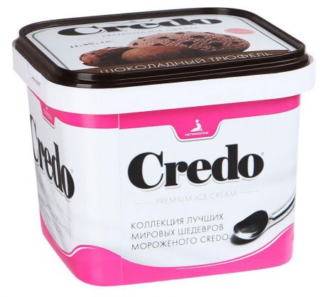 Мороженое Credo пломбир Шоколадный трюфель, 500 г