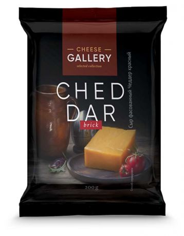 Сыр полутвердый Cheese Gallery Чеддер красный 50%, 200 г