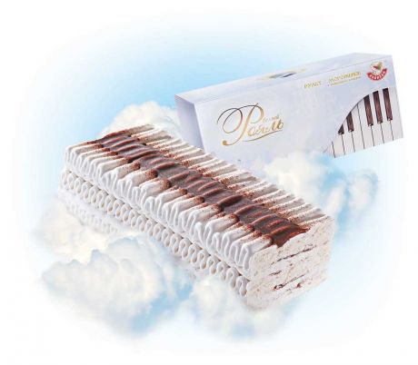 Мороженое-рулет ванильное «Лакомство колибри» Белый рояль с прослойками шоколадной глазури, 400 г