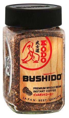 Кофе растворимый BUSHIDO Kodo с добавлением молотого, 95 г