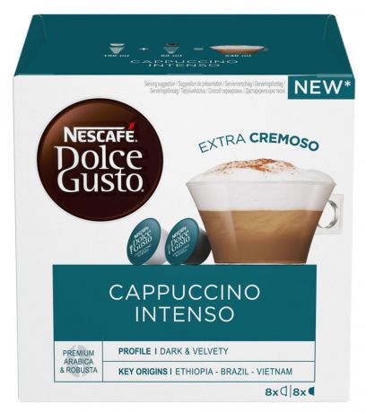 Кофе в капсулах Nescafe Dolce Gusto Cappuccino Intenso, 16 шт