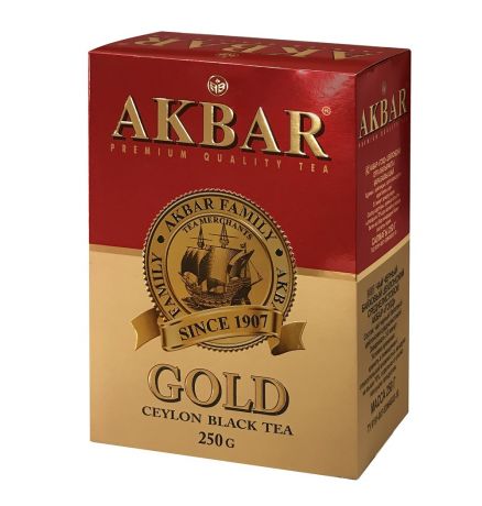 Чай черный AKBAR GOLD цейлонский листовой, 250 г