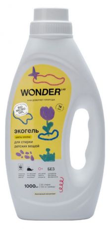 Гель для стирки детских вещей Wonder Lab Цветки хлопка, 1 л