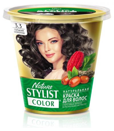 Краска для волос «Фитокосметик» Nature Stylist Color тон горький шоколад 3.3, 10 г