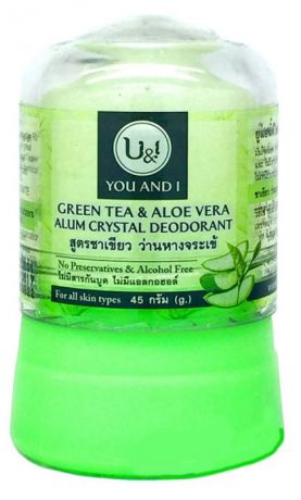 Дезодорант кристаллический U&I с зеленым чаем и алоэ вера, 45 г