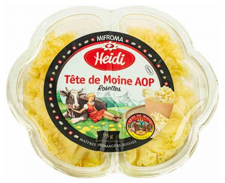 Сыр полутвердый Heidi Tete de Moine AOP розочки 53%, 95 г