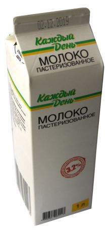 Молоко пастеризованное «Каждый день» питьевое 3,2%, 1 л