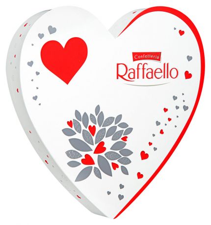 Конфеты Raffaello Сердце с цельным миндальным орехом в кокосовой обсыпке, 120 г