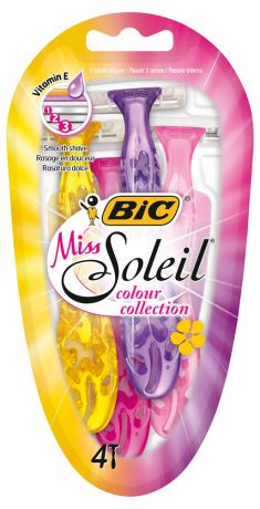 Станок женский Bic Soleil Colour, 4 шт