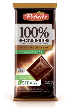 Шоколад горький Pobeda без добавления сахара, 100 г