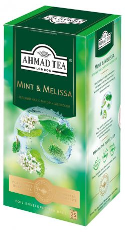 Чай Ahmad Tea Мята-Мелиса 25 пакетиков, 45 г