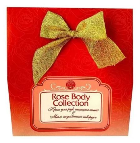Подарочный набор Крем для рук Rose Body Collection питательный СПА-уход 50 мл + Мыло твердое Rose Body Collection Роза 75 г