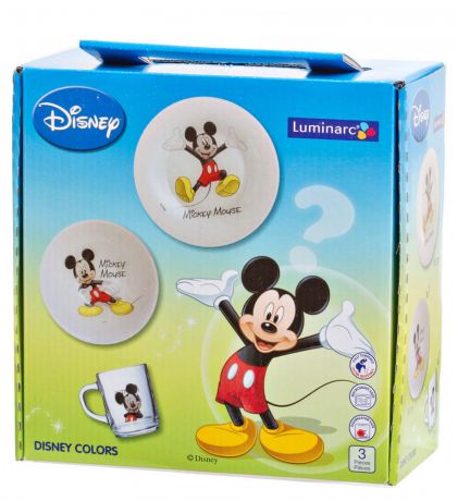 Набор детской посуды Luminarc Mickey Colors, 3 предмета