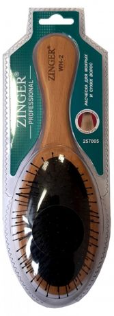 Расческа для волос Zinger Деревянная массажная с нейлоновыми зубьями WH2 Nylon, 1 шт
