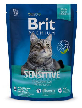 Сухой корм для кошек Brit Premium гипоаллергенный ягненок, 300 г