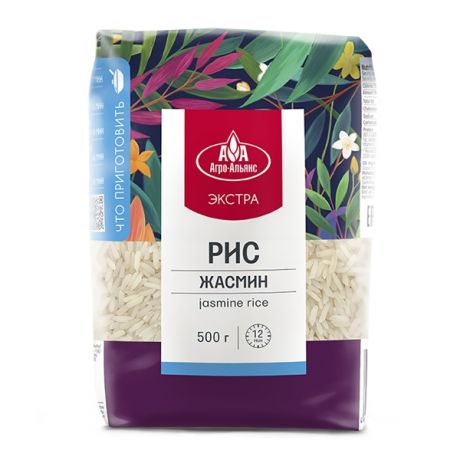 Рис длиннозерный «Агро-Альянс» Жасмин тайский экстра, 500 г