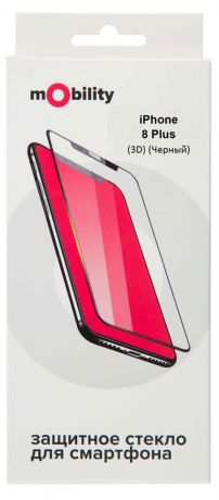 Защитное стекло mObility для iPhone 8 Plus Full Screen 3D черное, 5,5"