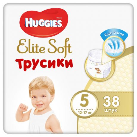 Трусики-подгузники Huggies Elite Soft 5 (12-17 кг), 38 шт