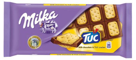 Шоколад Milka TUC молочный с крекером, 87 г