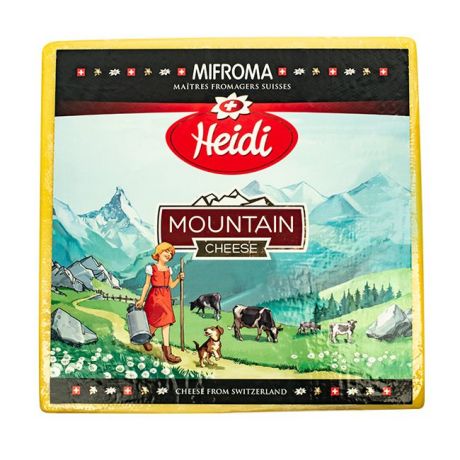 Сыр твердый Heidi Швейцарский Горный 52%, вес