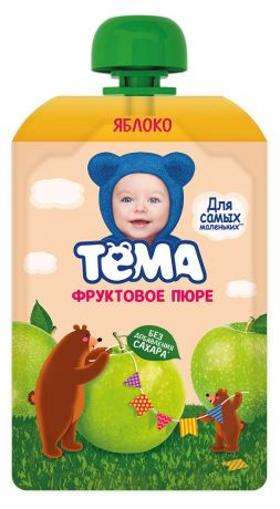 Пюре фруктовое «Тёма» яблоко с 4 мес, 90 г