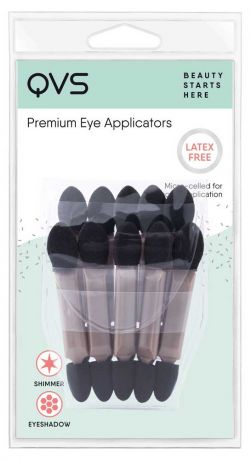 Аппликаторы для макияжа глаз QVS, 10 шт