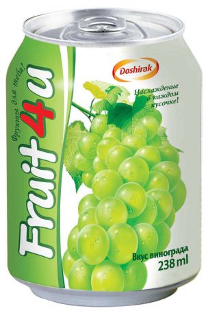 Напиток газированный Doshirak Fruit4u виноградный, 285 мл