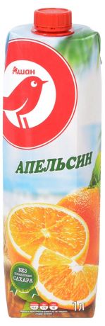 Сок апельсиновый АШАН, 1 л