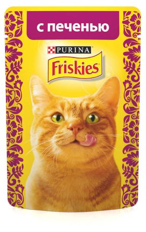 Корм для кошек Friskies печень в подливе, 85 г