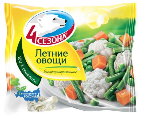 Смесь овощей «4 Сезона» Летние овощи замороженная, 400 г