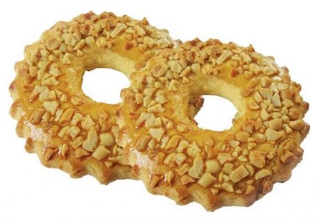 Печенье «Хлебное местечко» Песочное кольцо сдобное с арахисом, 250 г