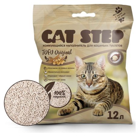 Наполнитель для кошечьего туалета Cat Step Tofu, 12 л