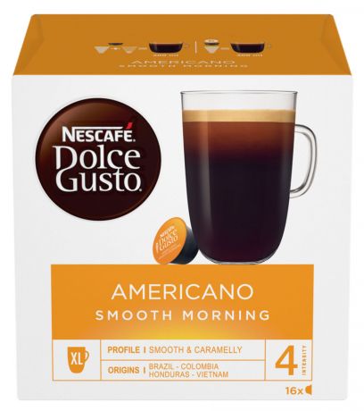 Кофе в капсулах Nescafe Dolce Gusto Americano Smooth Morning, 16 шт
