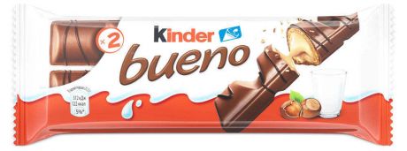 Хрустящие вафли Kinder Bueno в молочном шоколаде, 43 г