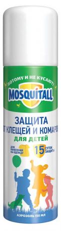 Аэрозоль от клещей и комаров Mosquitall Нежная защита для детей, 150 мл