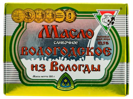Масло сливочное «Из Вологды» Вологодское 82,5%, 180 г