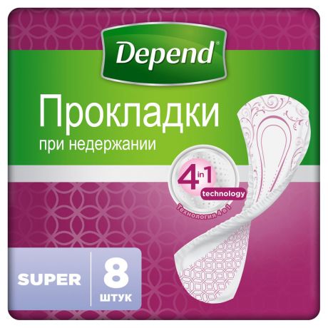 Прокладки для женщин при недержании Depend Normal, 12 шт