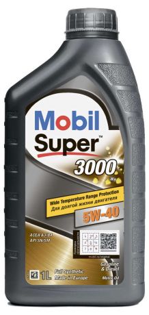 Масло моторное Mobil Super 3000 X1 5W40 синтетическое, 1 л