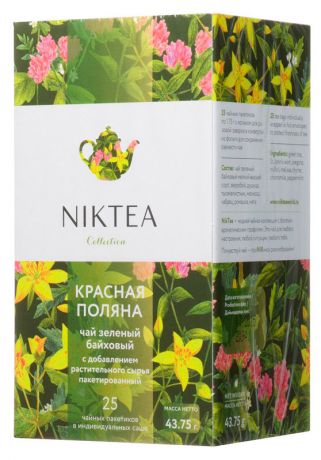 Чай зеленый Niktea Красная поляна с добавками, 25x1,75 г