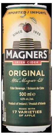 Сидр Magners Original Яблочный газированный полусладкий светлый фильтрованный 4,5%, 500 мл