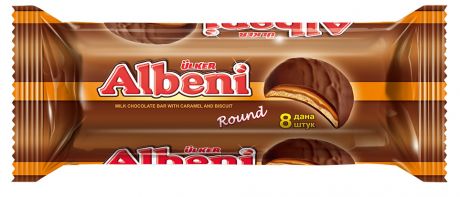 Печенье Ulker Albeni Round с карамелью в молочном шоколаде, 320 г