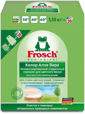 Стиральный порошокFrosch Алое Вера для цветного белья, 1,35 кг