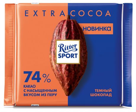 Шоколад Ritter Sport темный 74%, 100 г