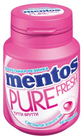 Резинка жевательная Mentos Pure fresh Тутти-Фрутти, 54 г