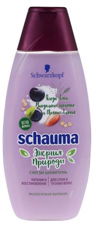 Шампунь для волос Schauma смузи ягоды асаи миндальное молочко и овсяные хлопья, 400 мл