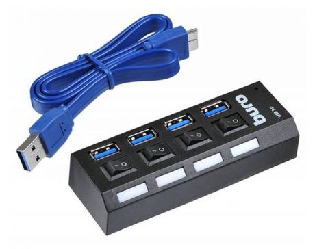 Разветвитель USB 3,0 Buro BU-HUB4-U3,0-L 4 порта