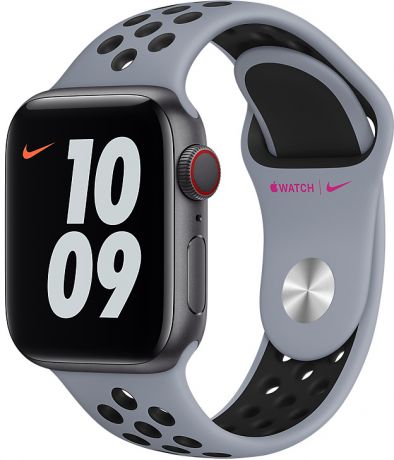 Ремешок Apple Nike Sport Band для Apple Watch 44мм (черный, серый)