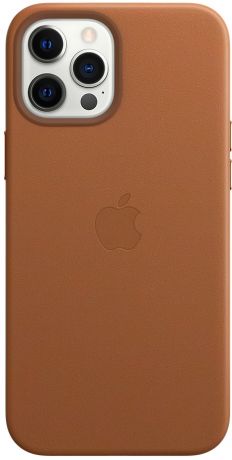 Клип-кейс Apple Leather Case with MagSafe для iPhone 12 Pro Max (золотисто-коричневый)